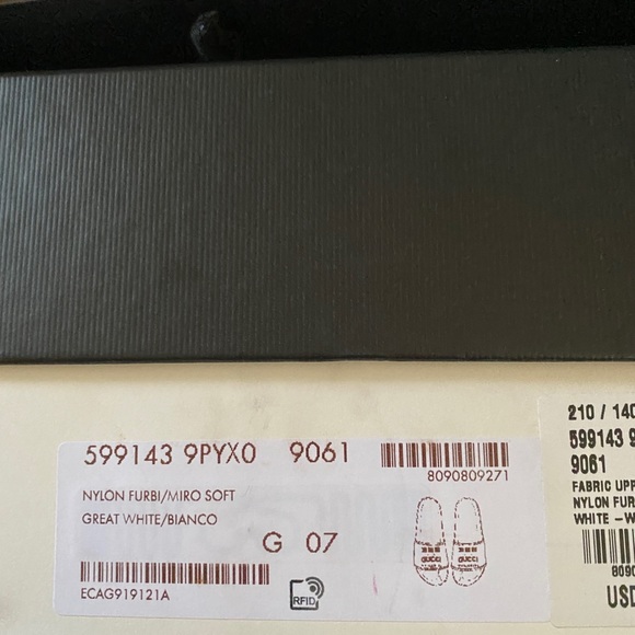 Gucci slides worldwide white 599143 NEW - Picture 6 of 7